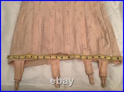 1950's Tailored Special Fit Shaper Corset Girdle PINK 32-B Open Bottom