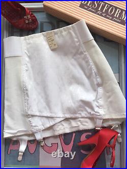 BESTFORM vintage open bottom girdle boning / garters size 38 2XL W38