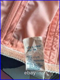 CORTLAND Vintage Pink Open Bottom Girdle Size 34 XL W 34 40 H 38-42