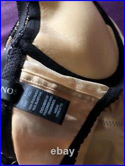 Charnos black sexy sissy hourglass suspender corselette UK 32DD