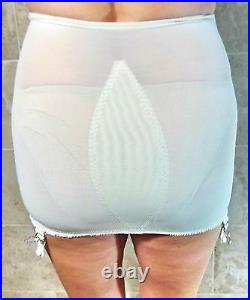 FIND! OLGA CORSETRY 1940s VINTAGE IVORY OPEN BOTTOM GIRDLE 4 GARTERS M VGVC