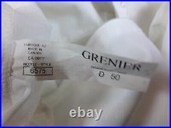 Grenier White Open Bottom Girdle With 6 Perfect Garter Connections Size 50D
