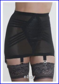 NEW BLACK LACE AND MESH OPEN BOTTOM GIRDLE FIRM SHAPING By RAGO SZ S/26