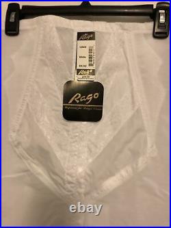 NEW Rago Women's Plus-Size High Waist Open Bottom Girdle WithZipper 6X/42 White