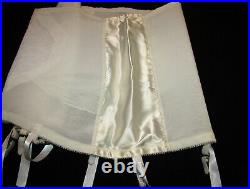 NOS Custom Maid Open Bottom girdle Satin panel Garters Shapewear Sz 5XL