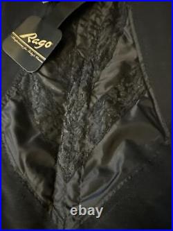 NWT RAGO Black High Waist Open Bottom Girdle with Zipper 1294 Size XL/32