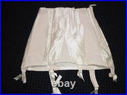 NWT Vtg 60s Open Bottom Girdle With Garters By Character Off White Side Zip Sz 36