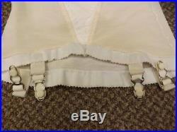 Pillow Tabbed Vtg 50s 60s NEW Open Bottom Shaper Girdle with Nylon Garters S 25/26