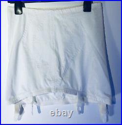 Playtex Fits Beautifully Topless Open Bottom Girdle Suspenders 2XL White W34 H45