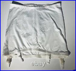 Playtex Girdle 2XL Fits Beautifully Topless Open Bottom Suspenders White W34 H45