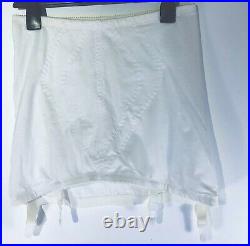 Playtex Girdle 2XL Fits Beautifully Vintage Open Bottom Suspenders White W34 H45