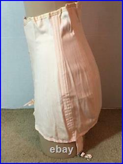 RARE Vtg OPEN BOTTOM GIRDLE CORSET Garters Size 26 Pink P. N. Practical Sarong