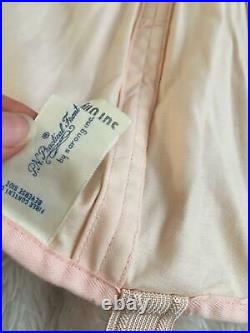 RARE Vtg OPEN BOTTOM GIRDLE CORSET Garters Size 26 Pink P. N. Practical Sarong
