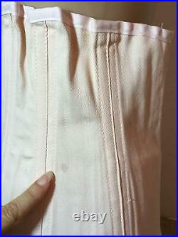 RARE Vtg OPEN BOTTOM GIRDLE CORSET Garters Size 28 M Medium Pink P. N. Sarong