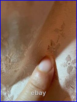 RARE Vtg XL 40 Rengo CORSELETTE Garters Open Bottom Corset Girdle Pink Brocade