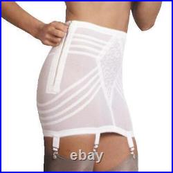 Rago 1361 Open bottom Girdle White with garters & stockings Firm Shaping to 8X