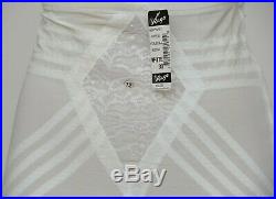 Rago 1361 SIX garter OPEN BOTTOM GIRDLE, OBG, corset White / Black CD L-XL-2XL
