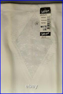 Rago 1365 SIX garter OPEN BOTTOM GIRDLE, OBG, corset, OBG White L-XL-XXXL CD