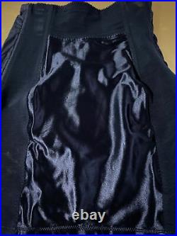 Rago Black M/28 High Waist Open Bottom Girdle with Zipper Vintage Style 389
