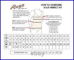 Rago Firm Control Hi-Waist 6 Strap Garter Side Zip Open Bottom Shaper Size 30/L