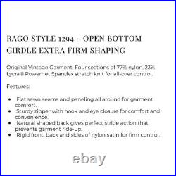 Rago High Waist Open Bottom Girdle with Zipper 1294