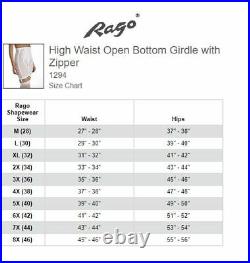 Rago High Waist Open Bottom Girdle with Zipper 1294