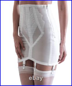 Rago White Open Bottom Girdle 6X / 42 Style 1294 Extra Firm Shaping Garters