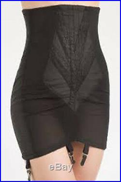 Rago open bottom girdle Extra Firm shaping Black Style 1294 to 4X plus stockings