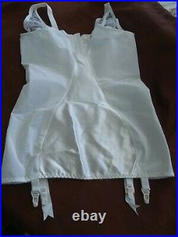 Roaman's Vintage Satin Panel All in One Open Bottom Girdle Size 40B Style 77251