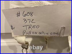 TREO girdle 37C -608 pullon all in one open bottom metal garters 37C new vintage