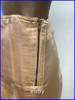 VTG 1940's Warner's Le Gant Peach Girdle Boned Open Bottom Side Zip Garters NOS