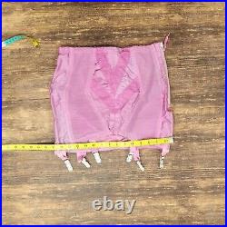 VTG 60s Rago of New York Women 8 Girdle Sexy Garter Tabs Open Bottom Pink