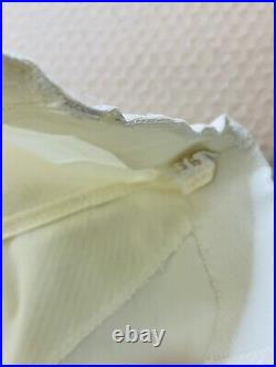VTG Formfit Rogers Cream Girdle Skirt 4 Garter Belt Straps Open Bottom Metal MED