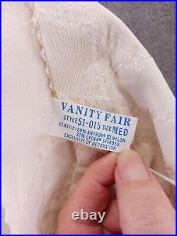 Vanity Fair girdle Medium white Tulip Style 51-015 6 garter clips Open Bottom