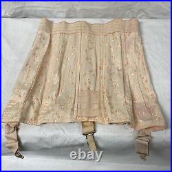 Vintage 1920s Lace-Up Girdle Open Bottom Garter Hi-Waist LADY-LYKE 2405 PINK