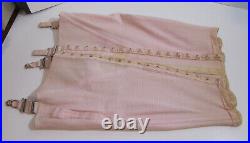 Vintage 1940-50s Pink SPENCER Corset Girdle Garters Boning Open Bottom 26 waist