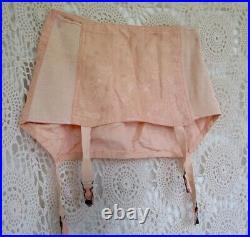 Vintage 1950s Fortuna girdle size 27, never worn, open bottom, peach/beige