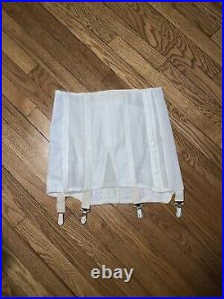 Vintage 1950s High Waist Open Bottom girdle skirt garter 32 waist 38-40 hip