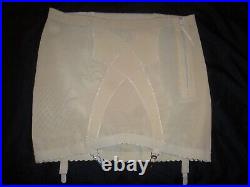 Vintage 1960's Open Bottom PowerNet Girdle, BEIGE withGarters, size 44, Plus size