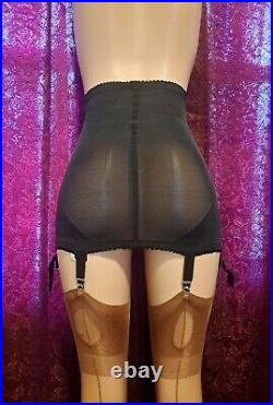 Vintage 1960s Open Bottom Girdle GOSSARD Nylon Lycra Sexy Sheer Black L 30