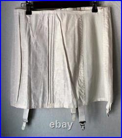 Vintage 1960s Unbranded OPEN BOTTOM Girdle 4 Garters Plus Size 34 Style 6174