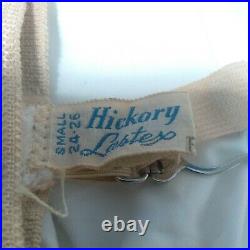 Vintage 40s 50s Open Bottom Girdle HICKORY Stein & Co 4 Metal Garters sm 24-26