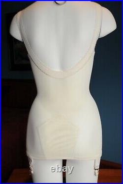 Vintage Adonna By J. C. Penny Open Bottom Corselette, 36B, White