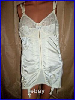 Vintage All in One Open Bottom Corselet Girdle 4 Garters Size 14-16 Bullet