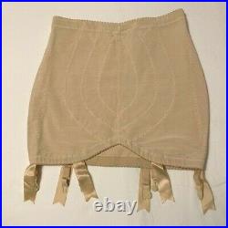 Vintage Beige Vanity Fair Open Bottom Girdle withSix Garter Attachments. Size XL