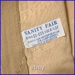 Vintage Beige Vanity Fair Open Bottom Girdle withSix Garter Attachments. Size XL