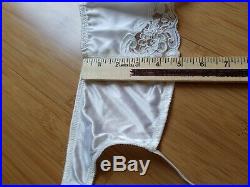 Vintage Christian Dior White Open Bottom Girdle withHosiery Garters, Rubber, New