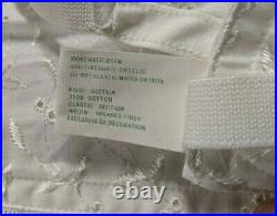 Vintage Crown Cool-ette Open Bottom Girdle White Cotton Embroidered 4730 sz 27