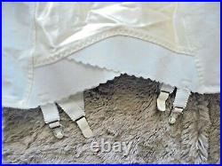 Vintage FIRM Control open bottom all-in-one girdle 4 garters 38C UNION USA 0150
