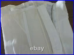 Vintage Girdle NOS YOUNG SMOOTHIE White Lace Open Bottom 6 Garters Metal Zipper